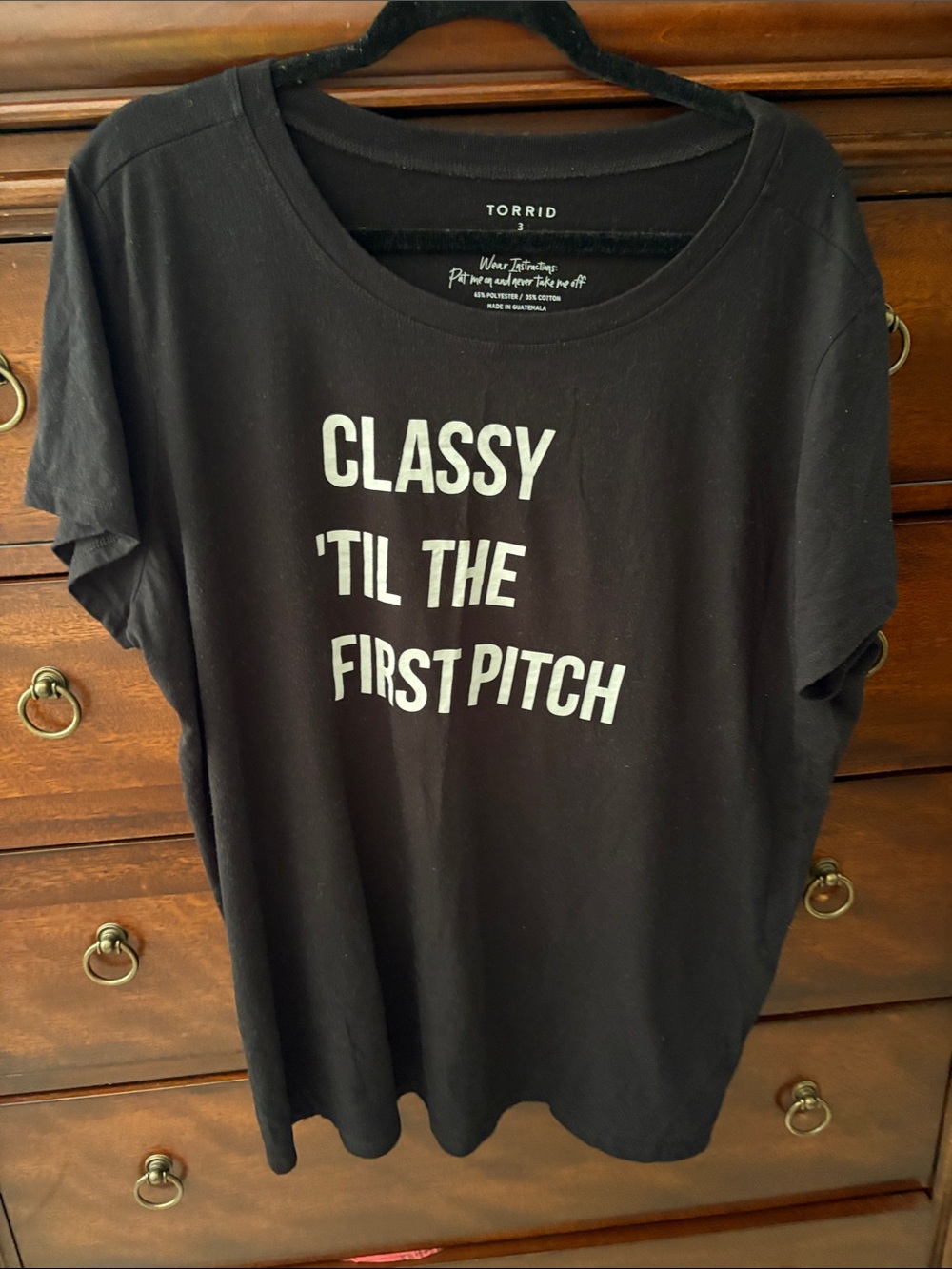 torrid Black 'Classy 'Til The First Pitch' Short Sleeve Graphic Tee